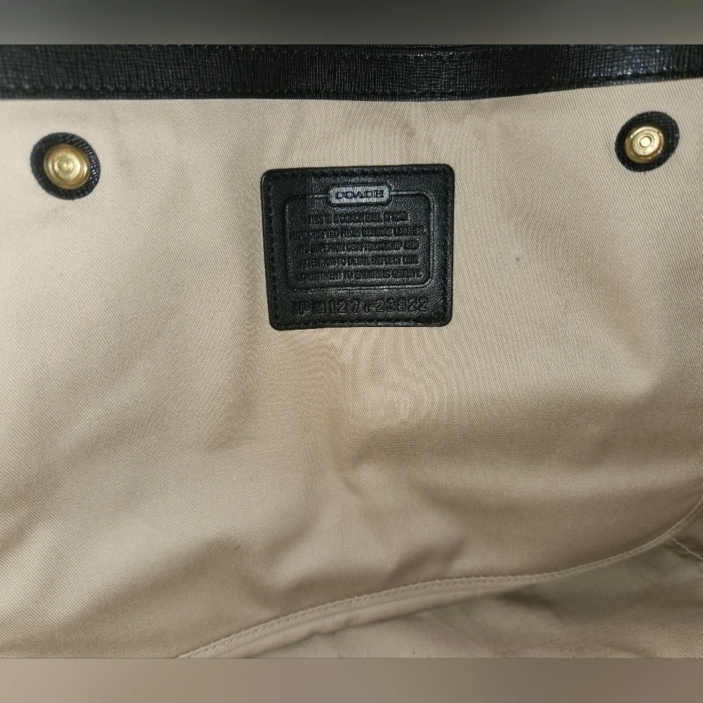 Coach Black Saffiano Leather Tote Bag